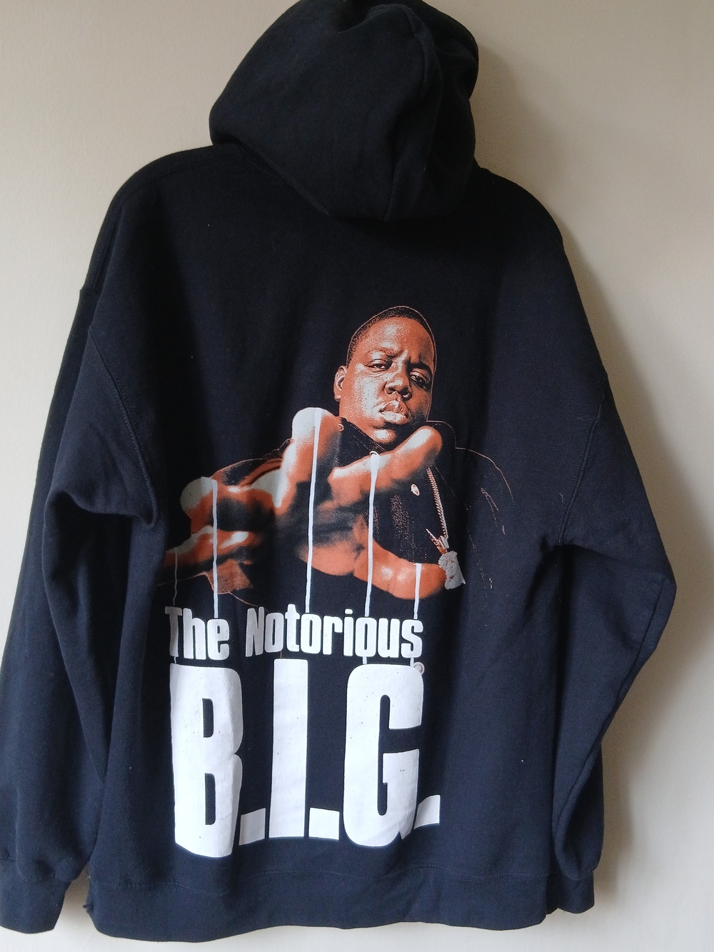 The Notorious B.I.G. Black Graphic Hoodie Retro Official Merch